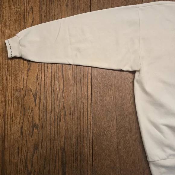 Sunflower Patchwork Embroided Hem Crewneck Granny Sweater Cottagecore - Picture 11 of 11